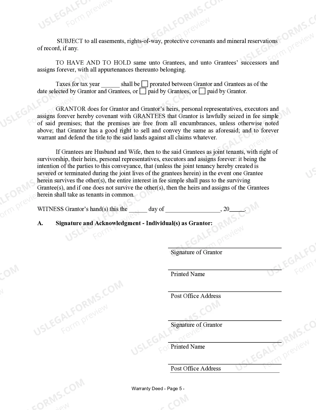 Preview Warranty Deed from Limited Partnership or LLC is the Grantor, or Grantee
