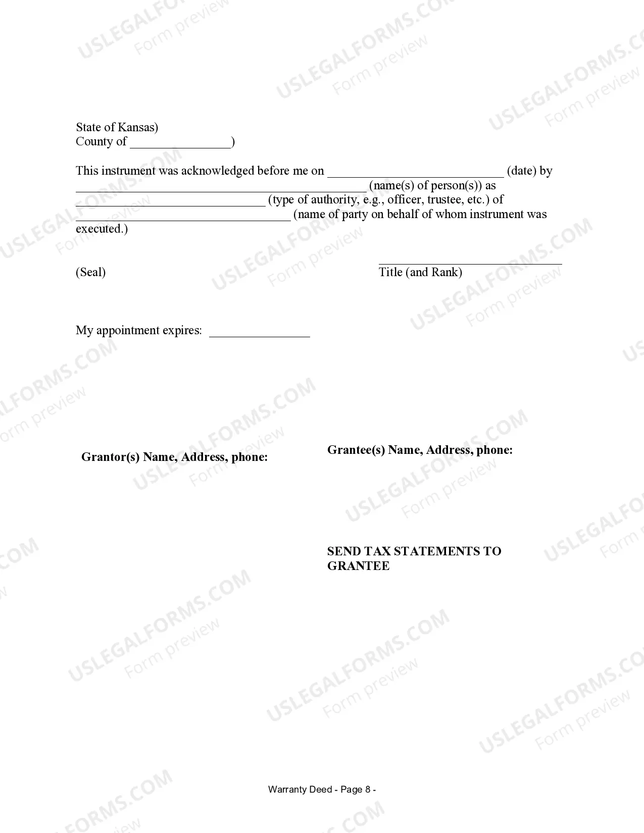 Preview Warranty Deed from Limited Partnership or LLC is the Grantor, or Grantee