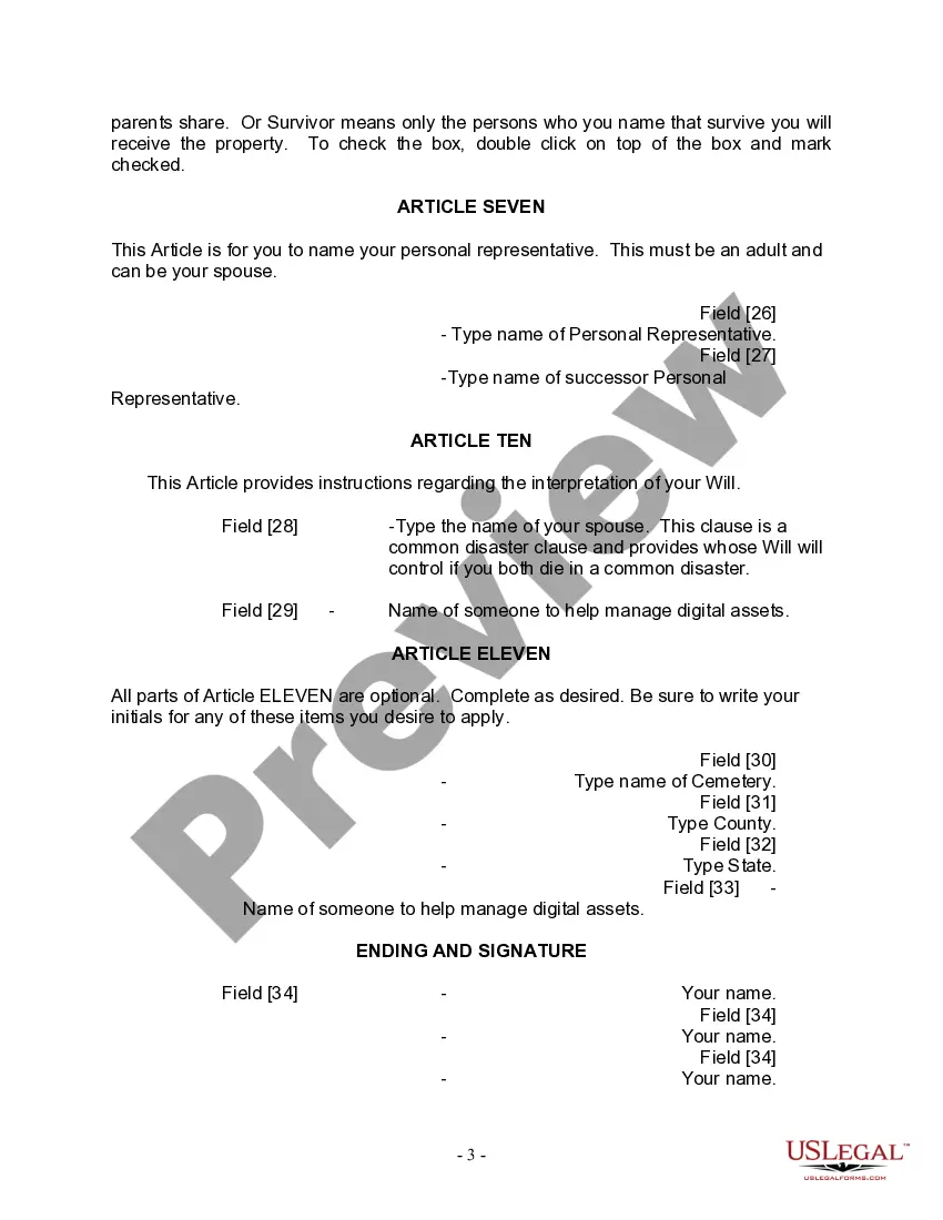 Preview Mutual Wills package with Last Wills and Testaments for Married Couple with No Children