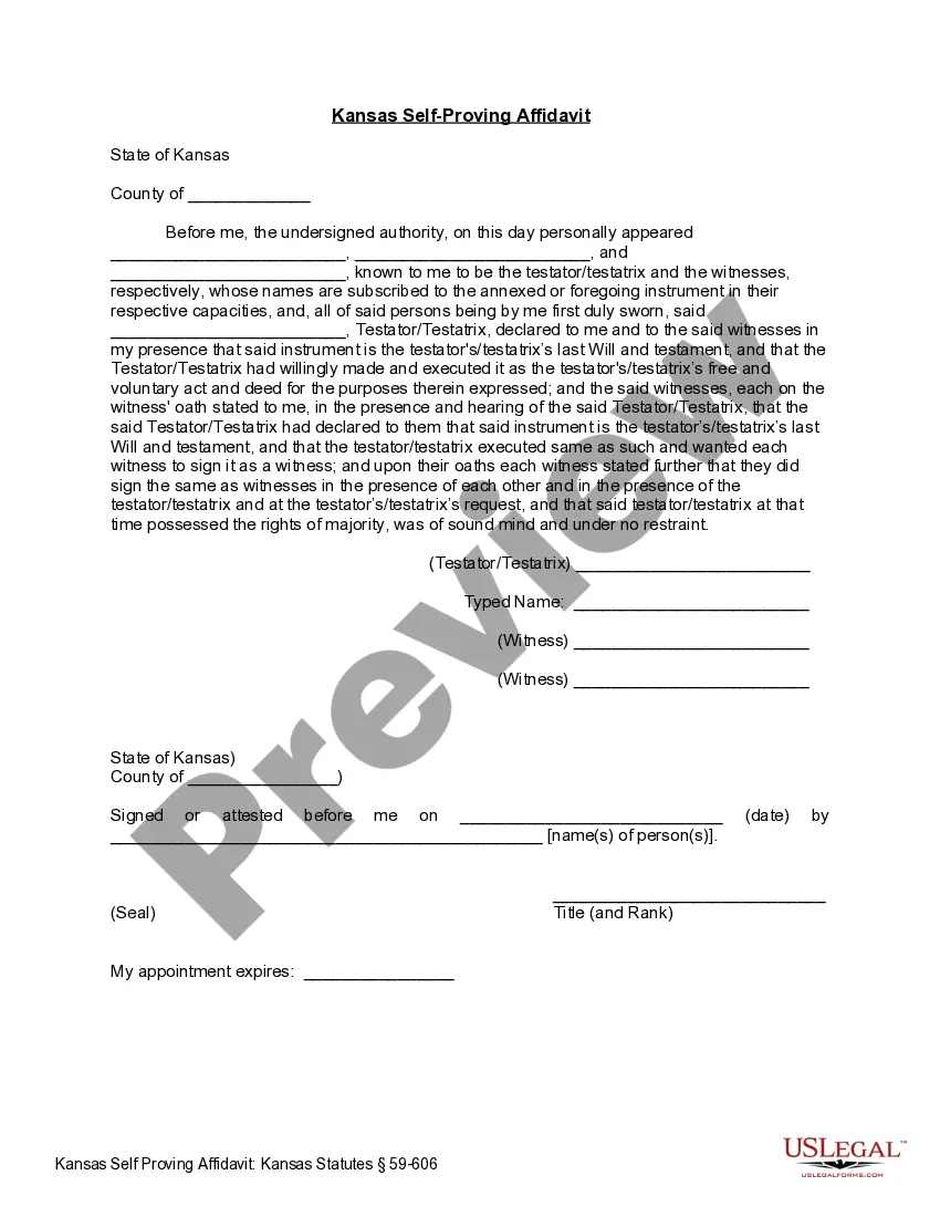 Preview Last Will and Testament with All Property to Trust called a Pour Over Will