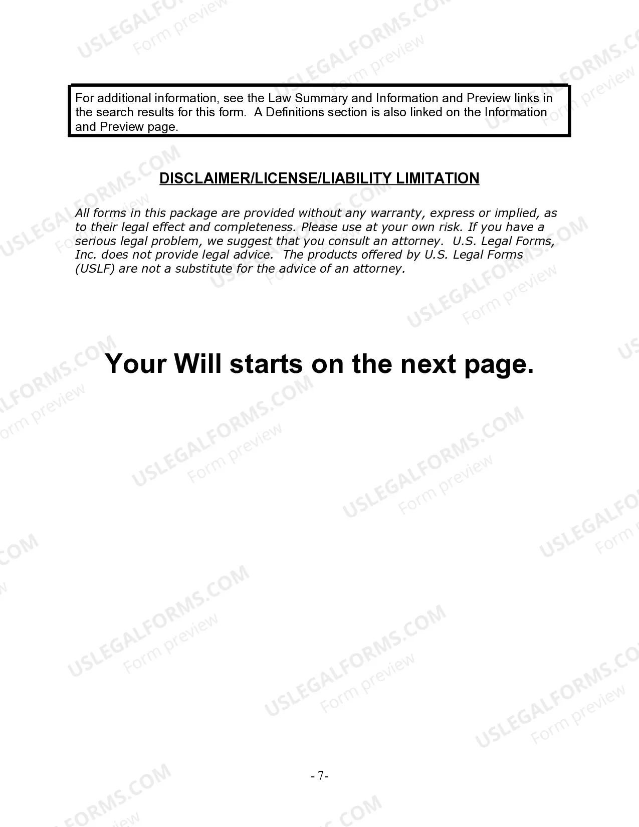 Preview Last Will and Testament for other Persons