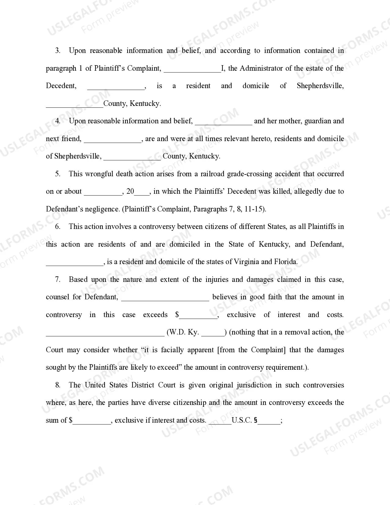 Preview Notice of Removal