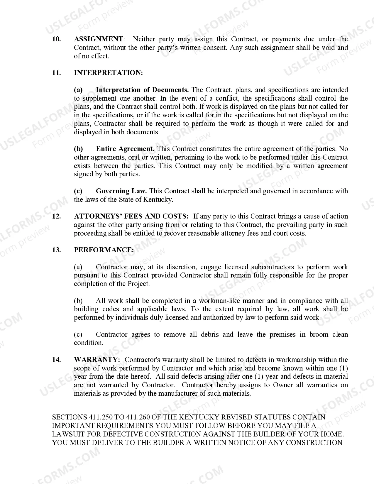 Preview Trim Carpenter Contract for Contractor