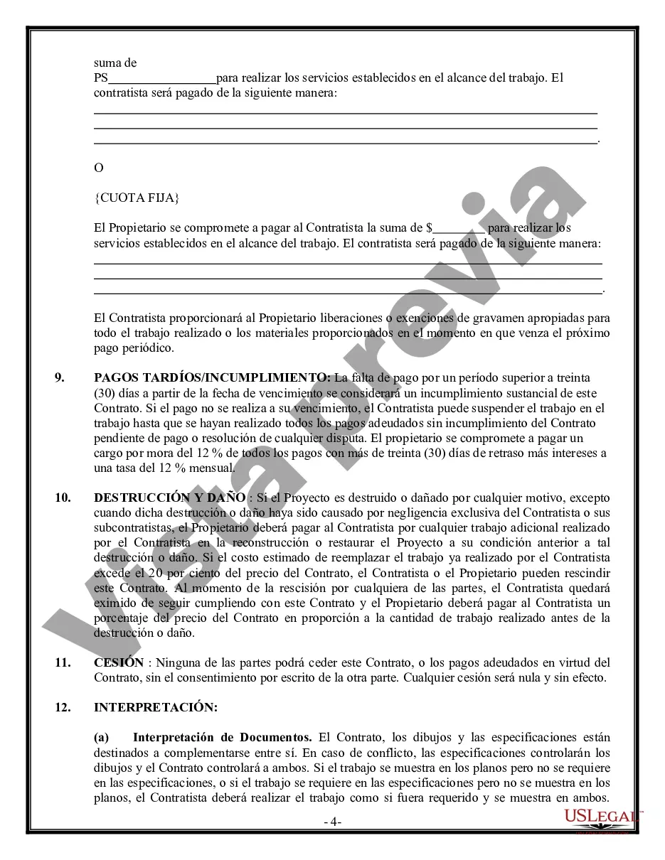 Preview Contrato de paisajismo para contratista