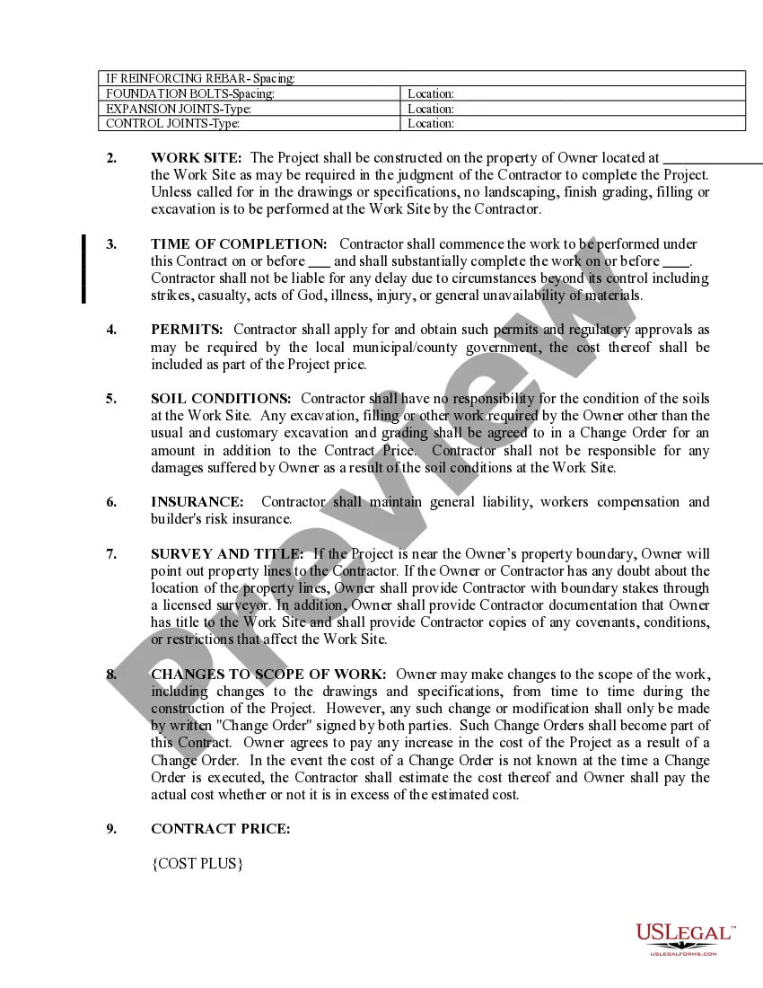 Preview Concrete Mason Contract for Contractor