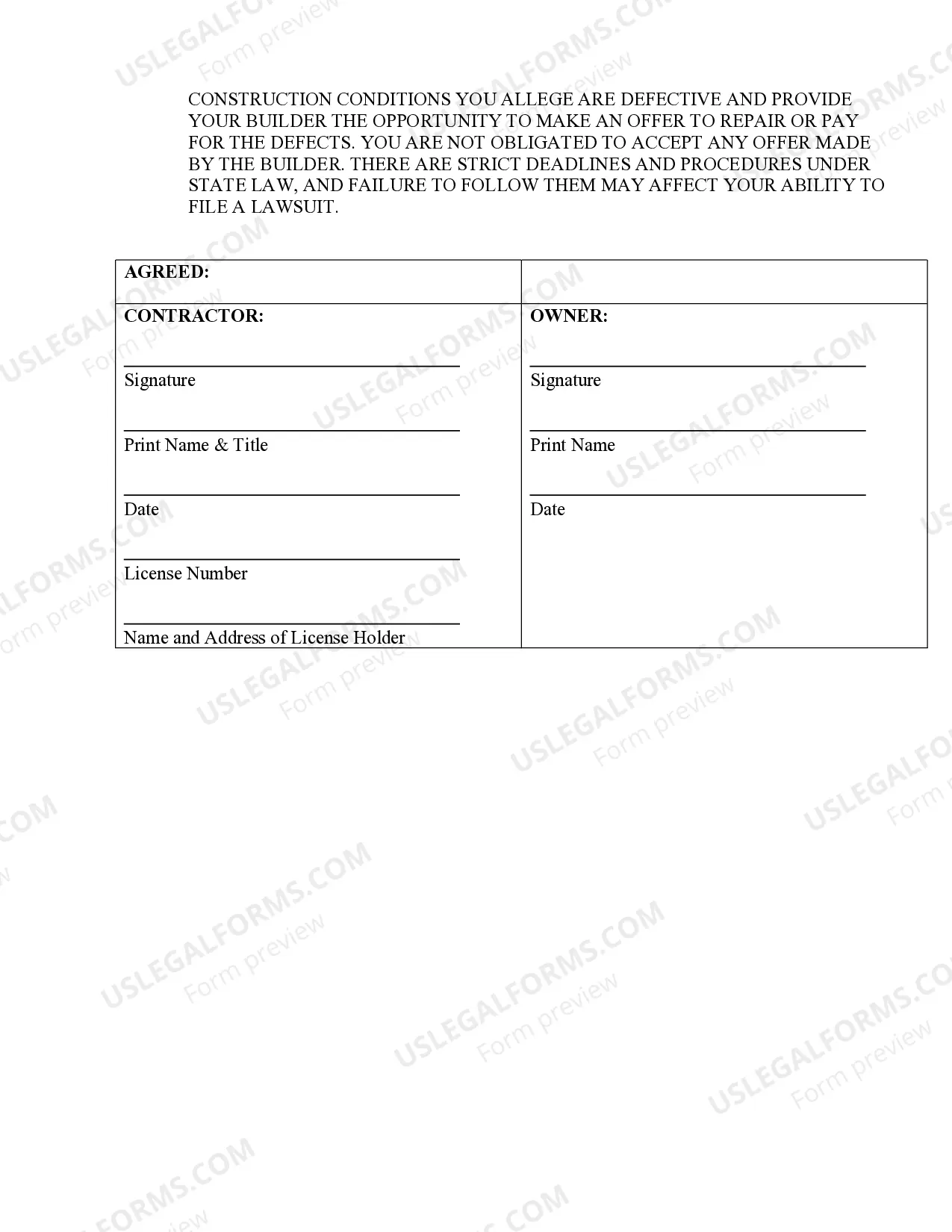 Preview Drainage Contract for Contractor