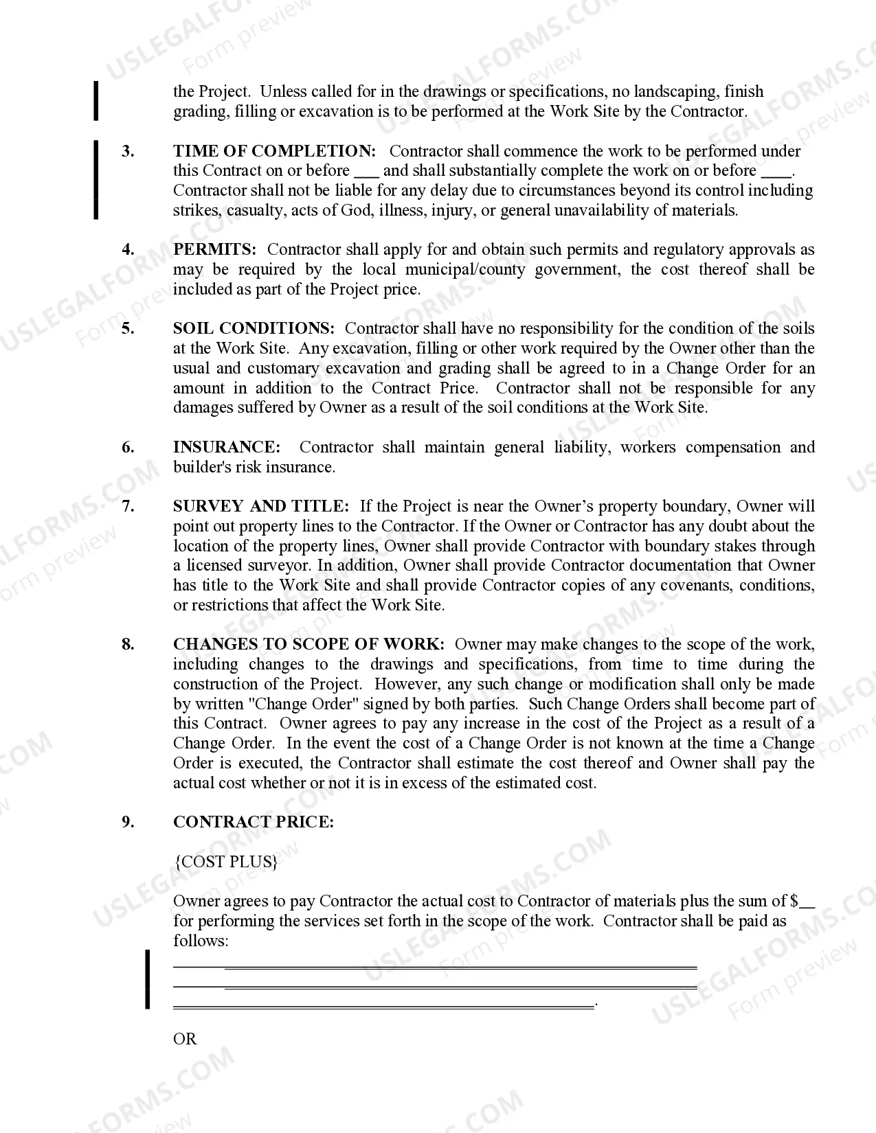 Preview Foundation Contract for Contractor