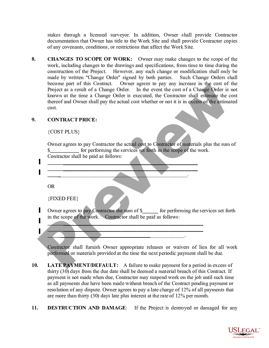 page 3 Plumbing Contract for Contractor preview