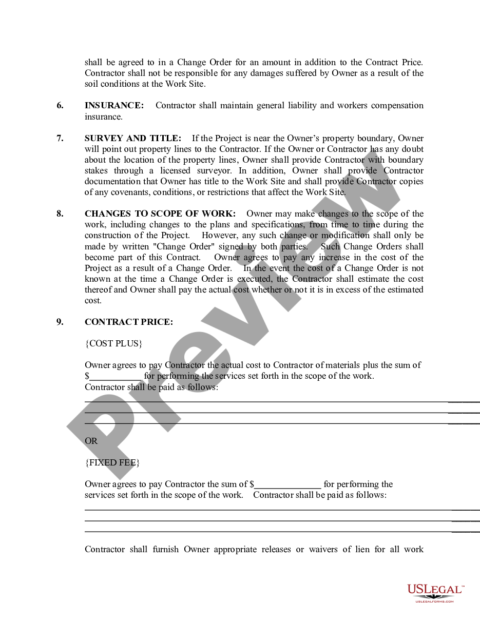 page 1 Brick Mason Contract for Contractor preview