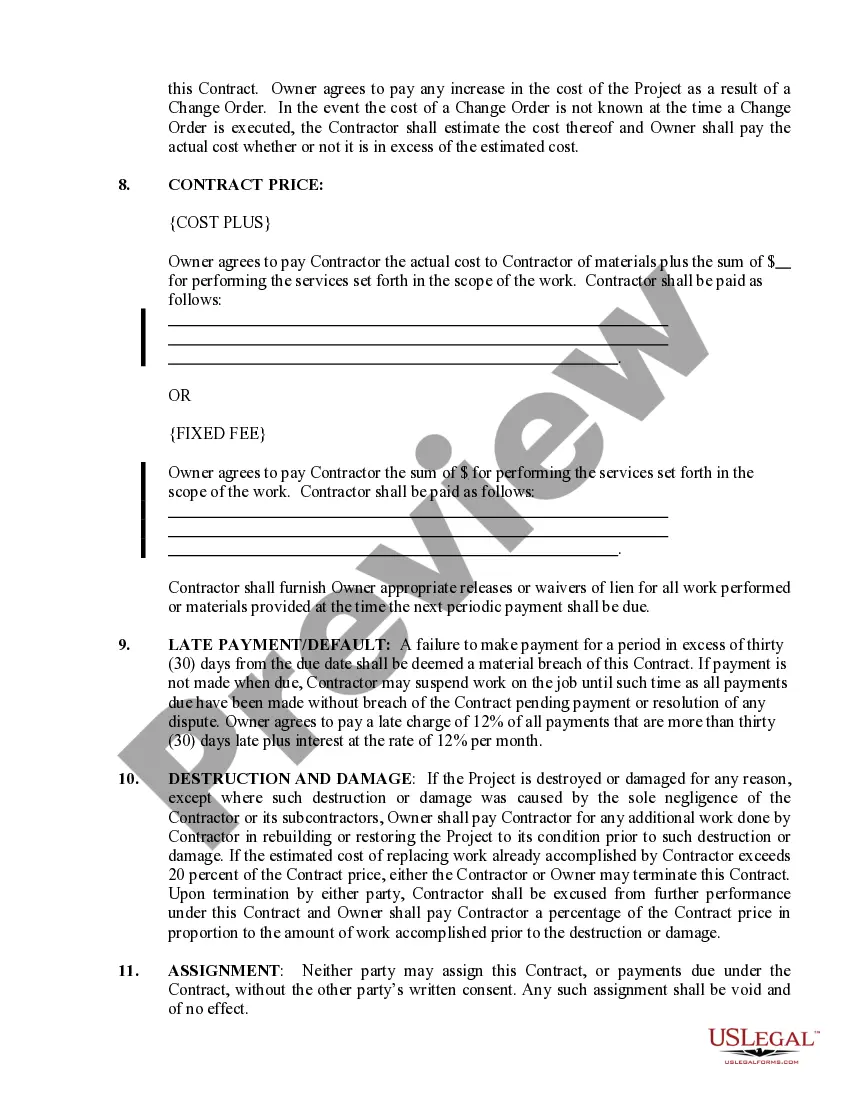 Preview Electrical Contract for Contractor