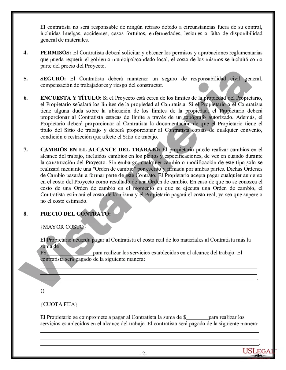 Preview Contrato de paneles de yeso de yeso para contratista