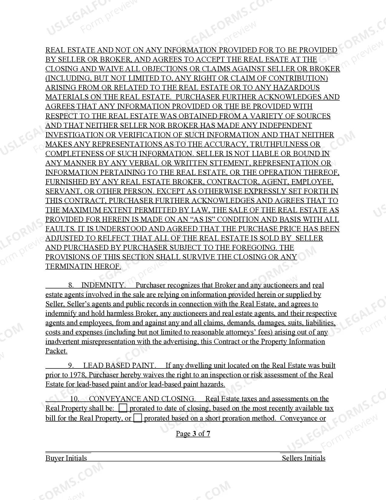 Preview Contract to Purchase at Public Auction