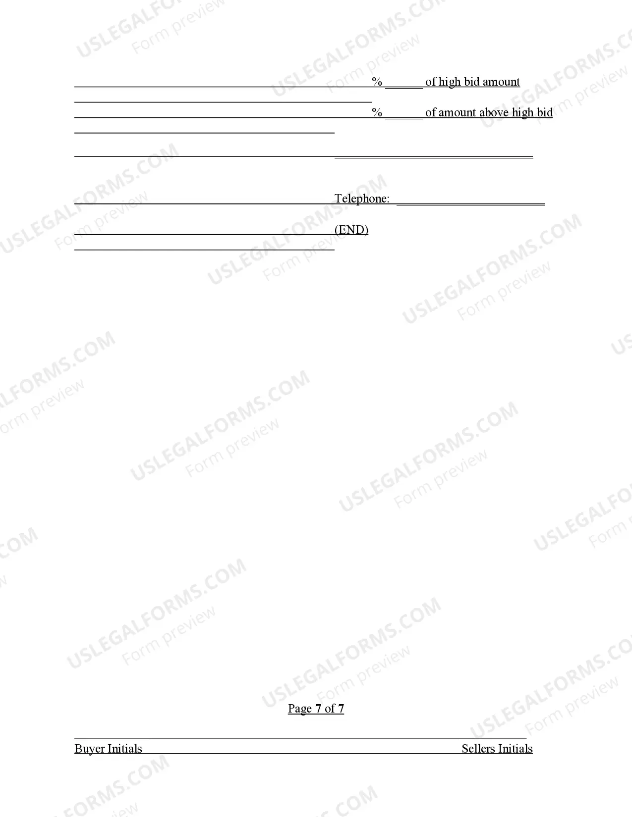 Preview Contract to Purchase at Public Auction