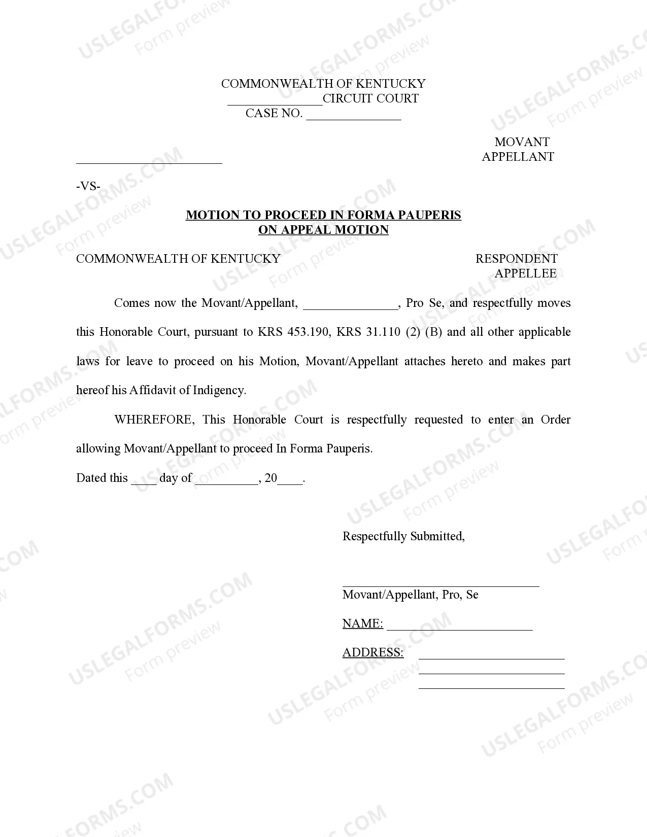 Preview Notice of Appeal