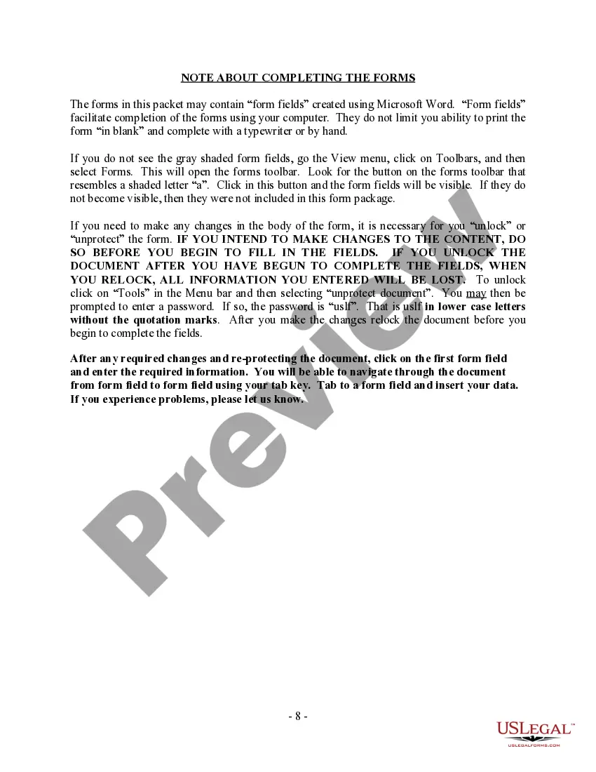 Preview Kentucky No-Fault Agreed Uncontested Divorce Package for Dissolution of Marriage for Persons with No Children with or without Property and Debts