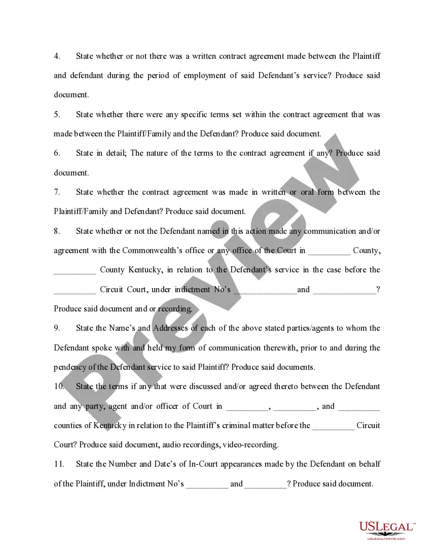 Preview Plaintiff's First Set of Interrogatories Request for the Production