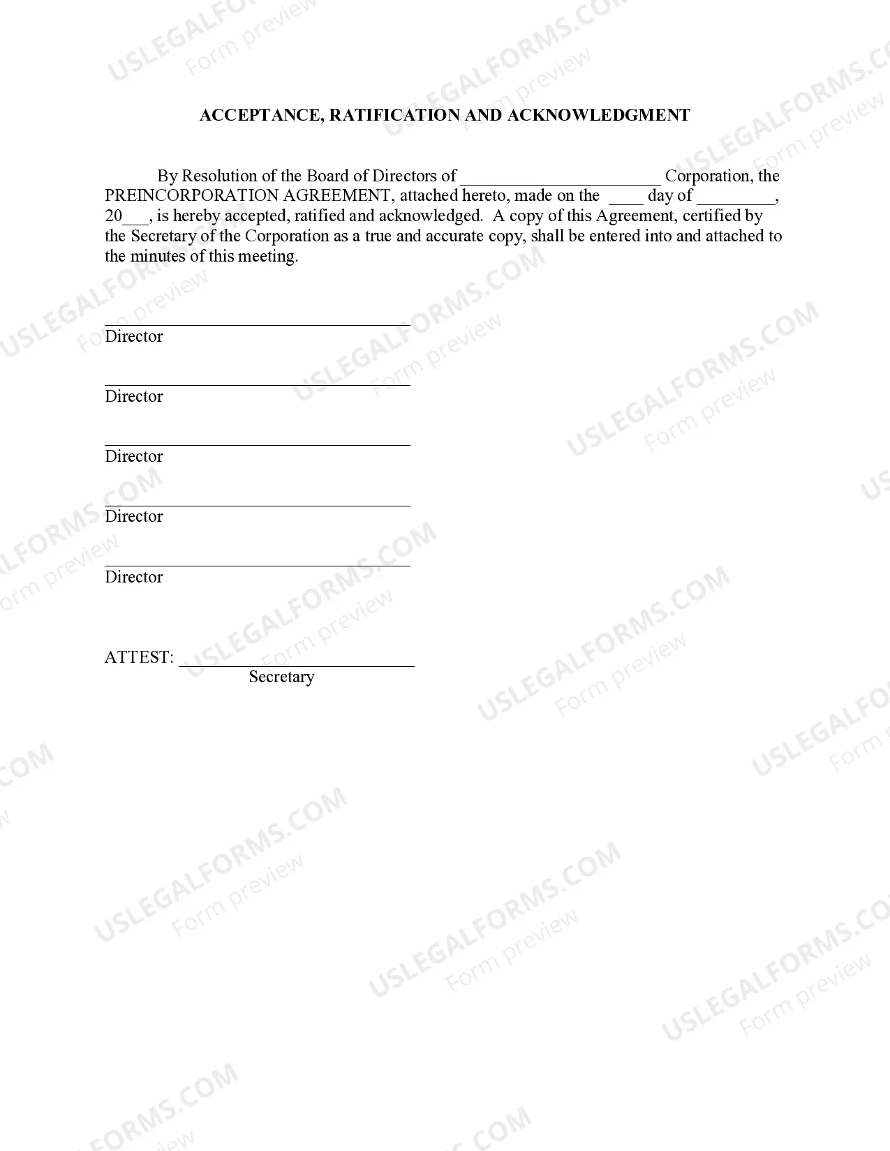 Preview Kentucky Pre-Incorporation Agreement, Shareholders Agreement and Confidentiality Agreement