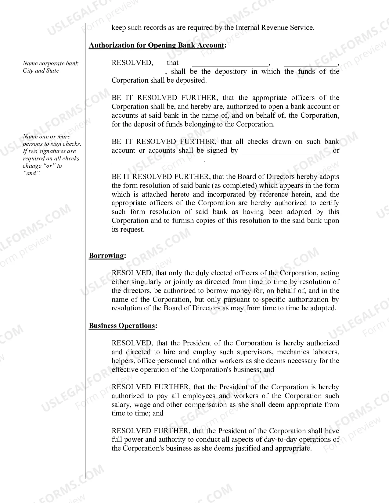 Preview Corporate Records Maintenance Package for Existing Corporations