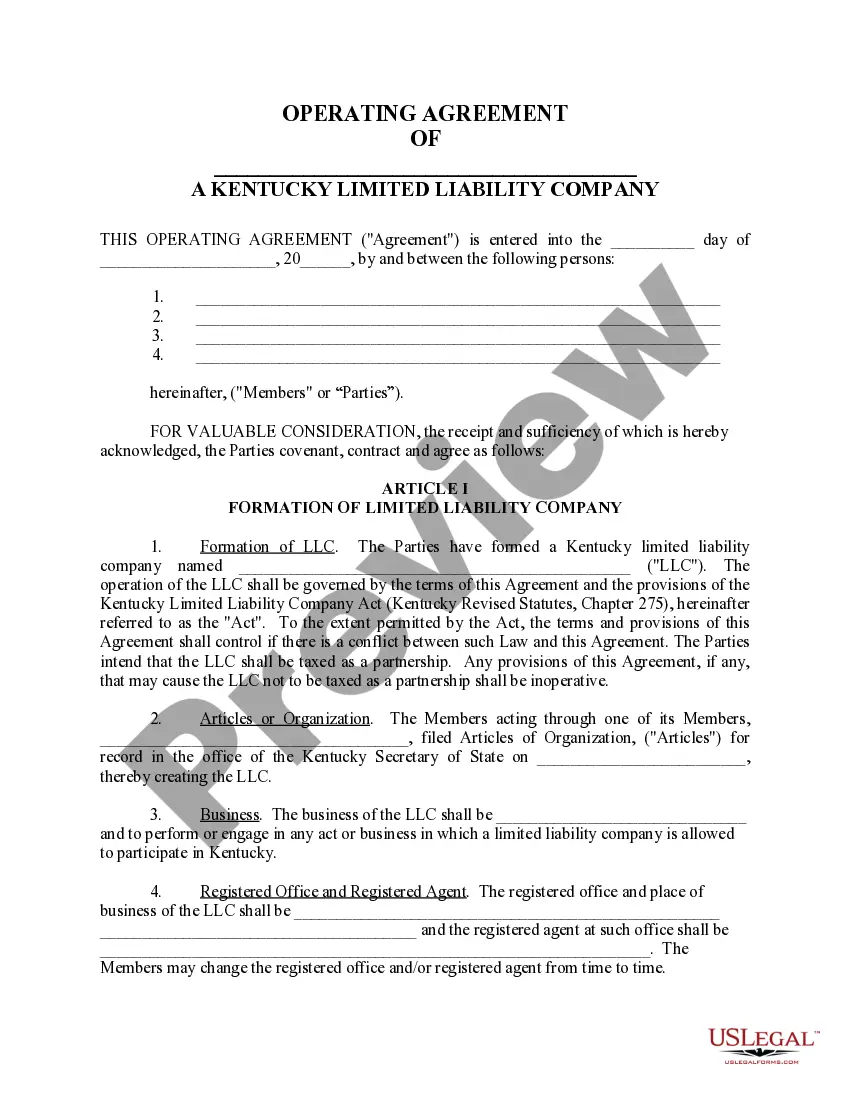 Get Limited Liability Company LLC Operating Agreement Preview Limited Liability Company LLC Operating Agreement