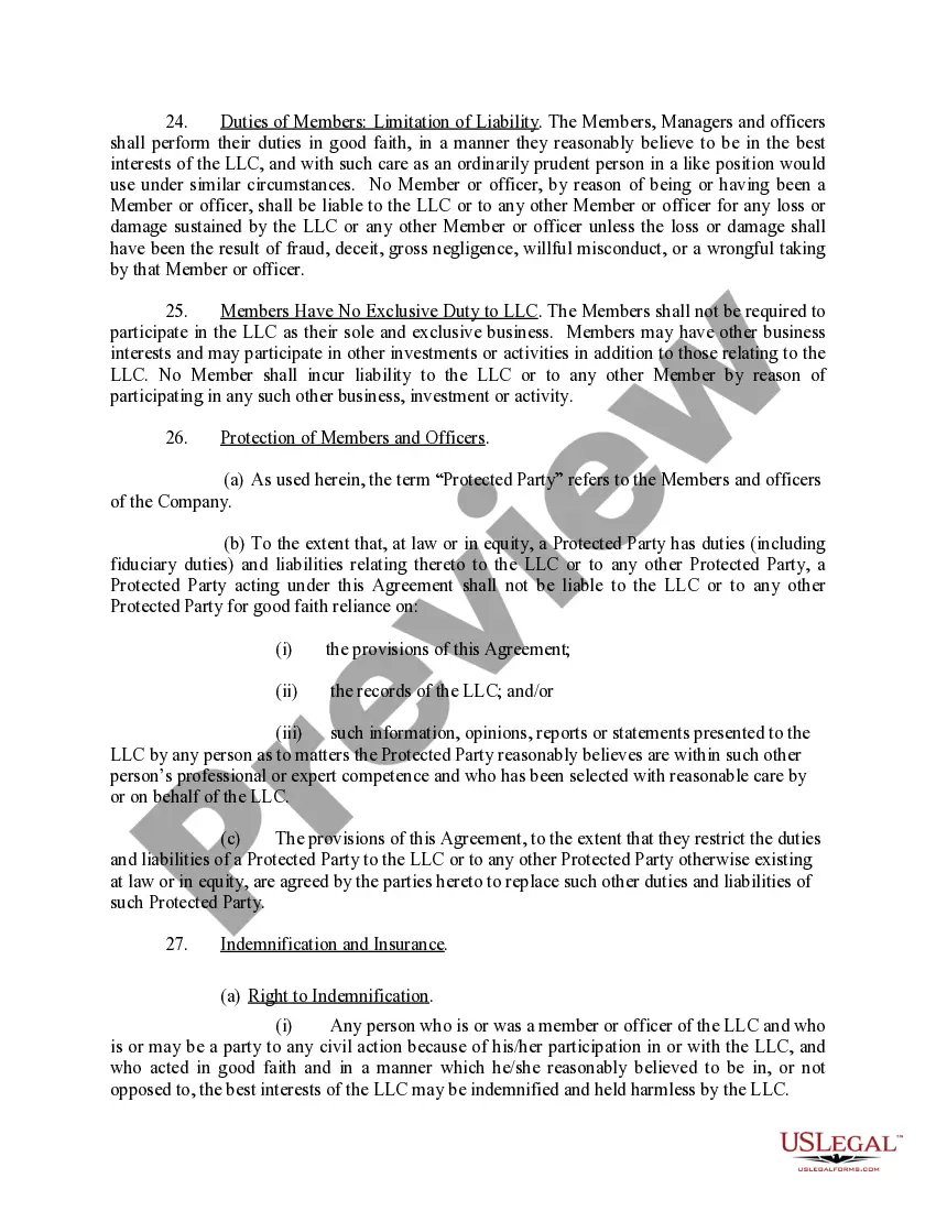 Get Limited Liability Company LLC Operating Agreement Preview Limited Liability Company LLC Operating Agreement