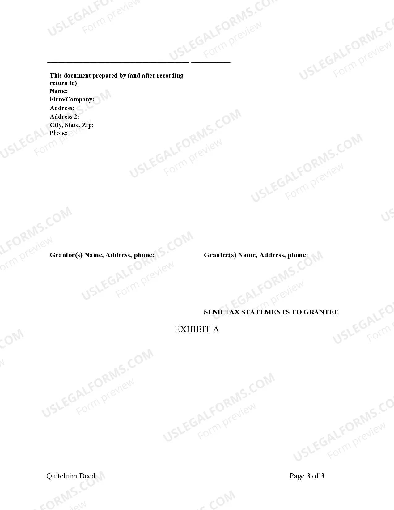 Preview Quitclaim Deed from Individual to Husband and Wife