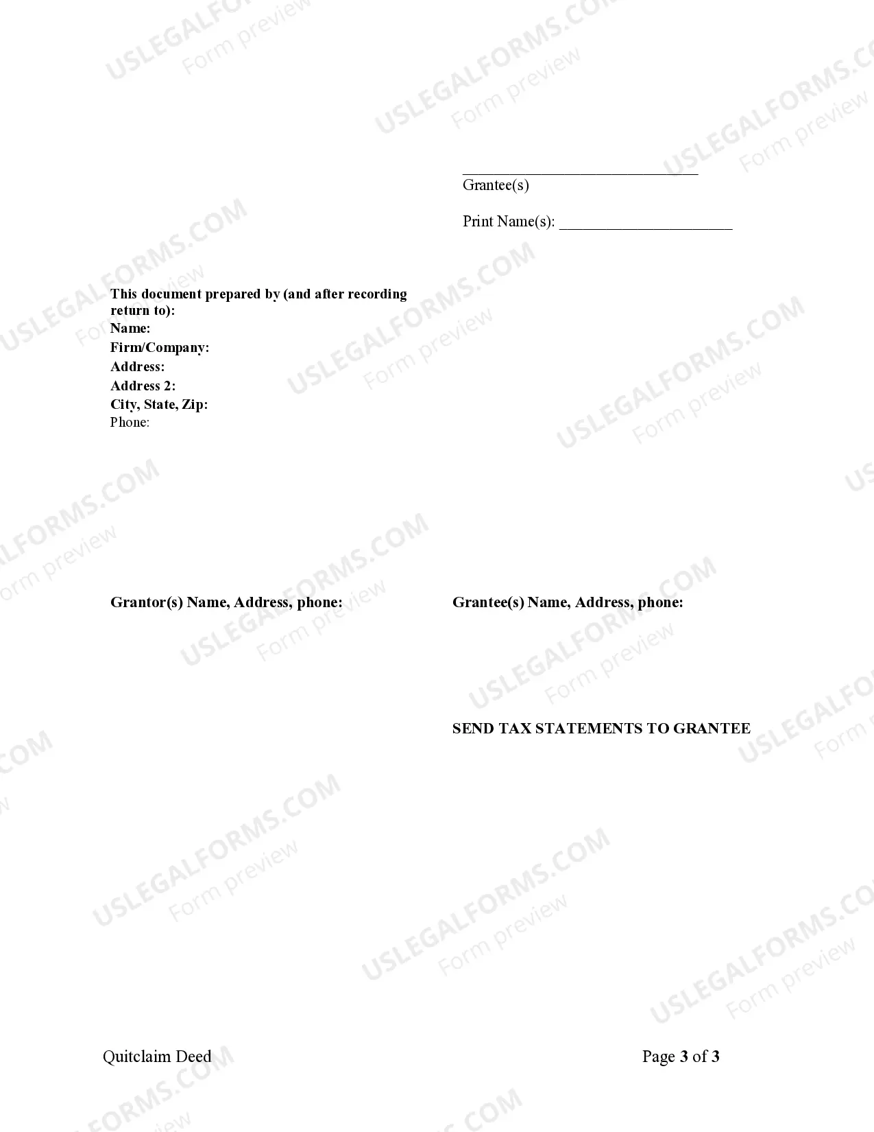 Preview Quitclaim Deed from Corporation to Husband and Wife