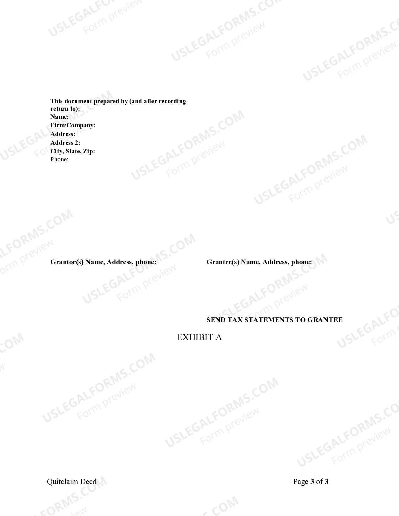 Preview Quitclaim Deed from Corporation to LLC