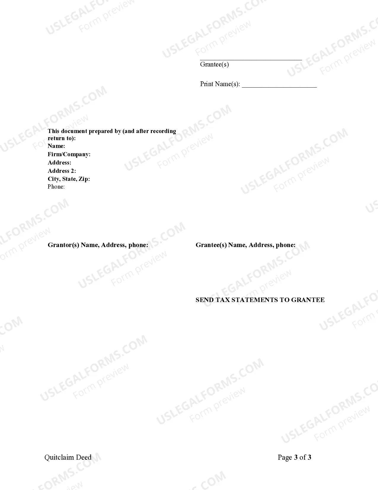 Preview Quitclaim Deed from Corporation to Two Individuals