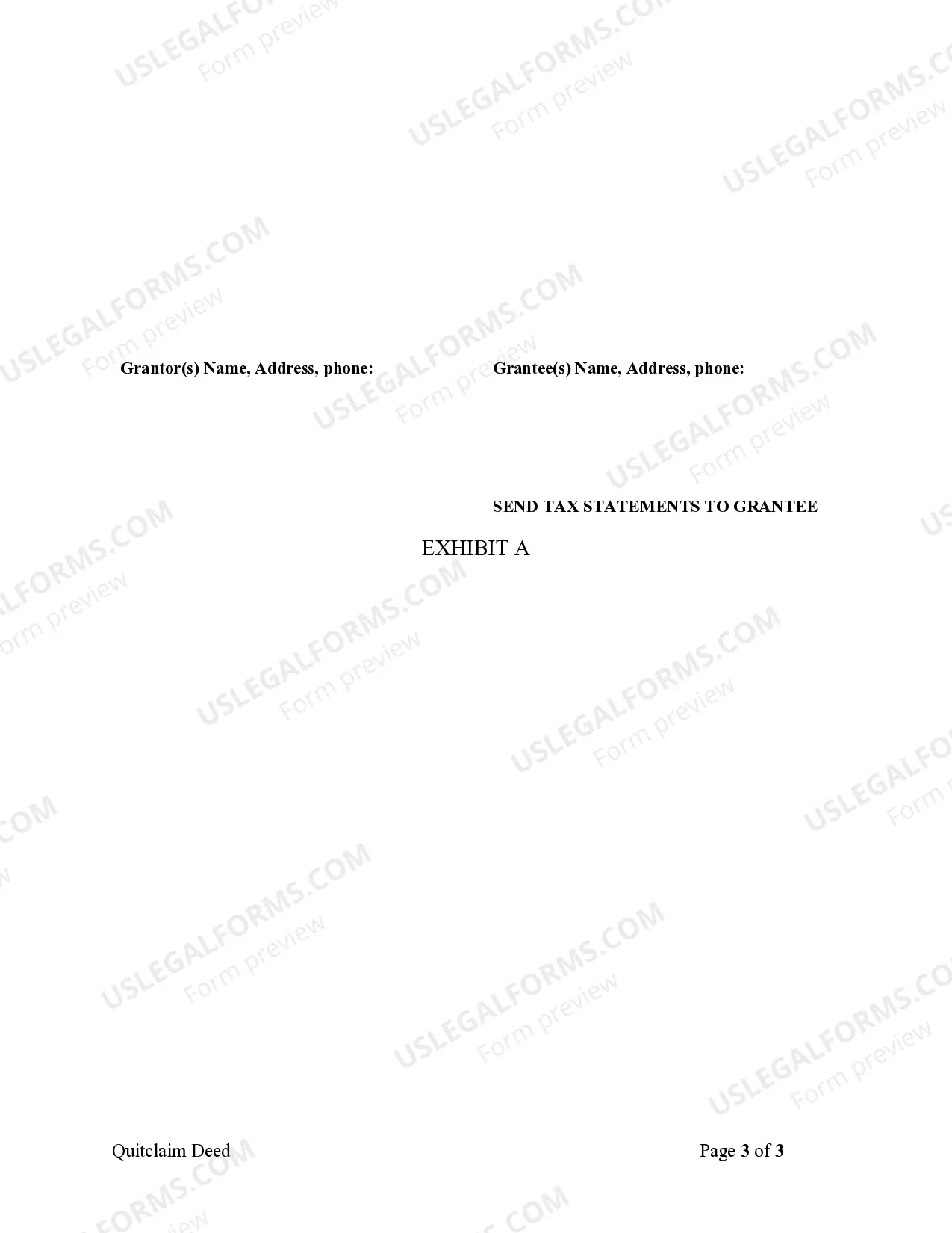 Preview Quitclaim Deed from Husband to Himself and Wife