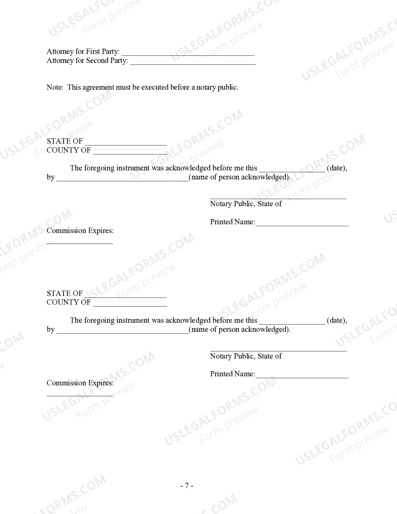 Preview Postnuptial Property Agreement