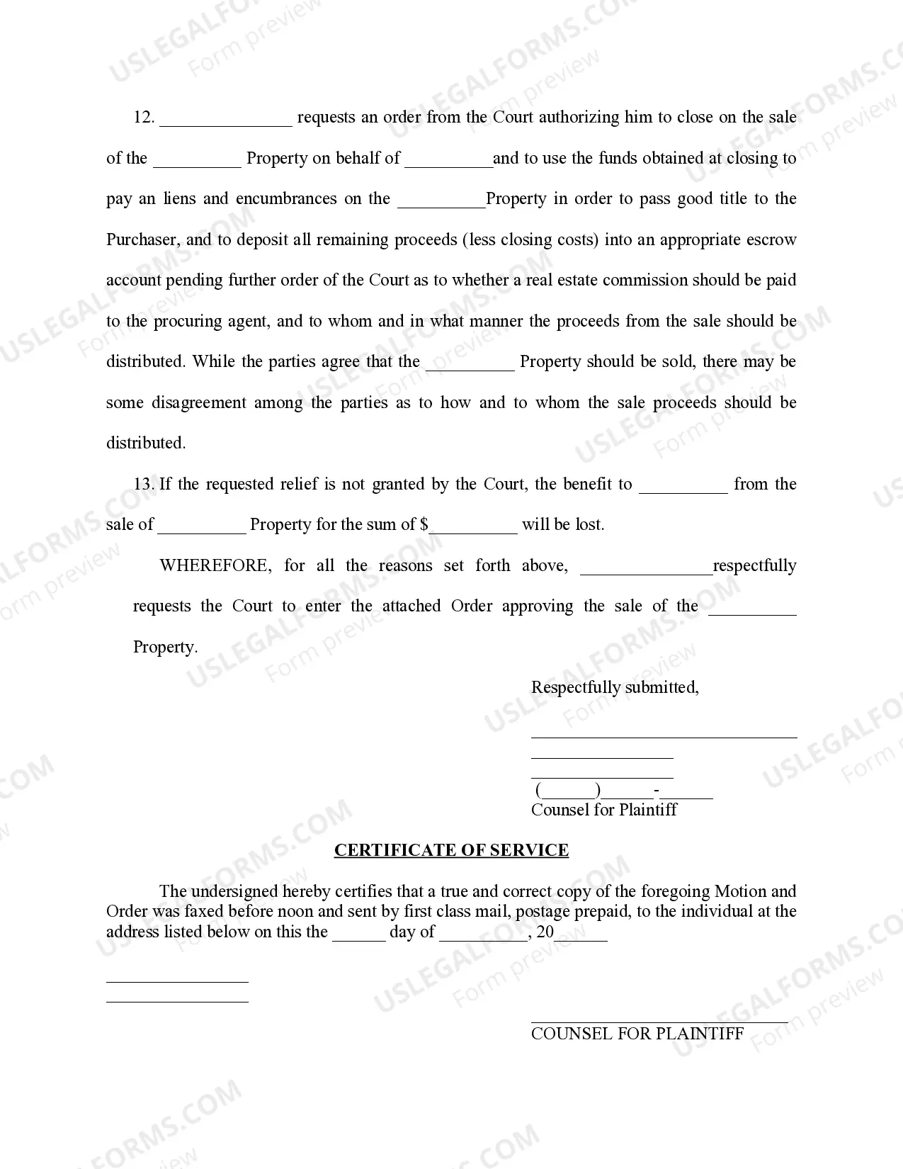 Preview Notice-Motion-Order