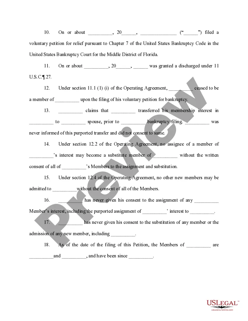 Preview Petition For Judicial Dissolution