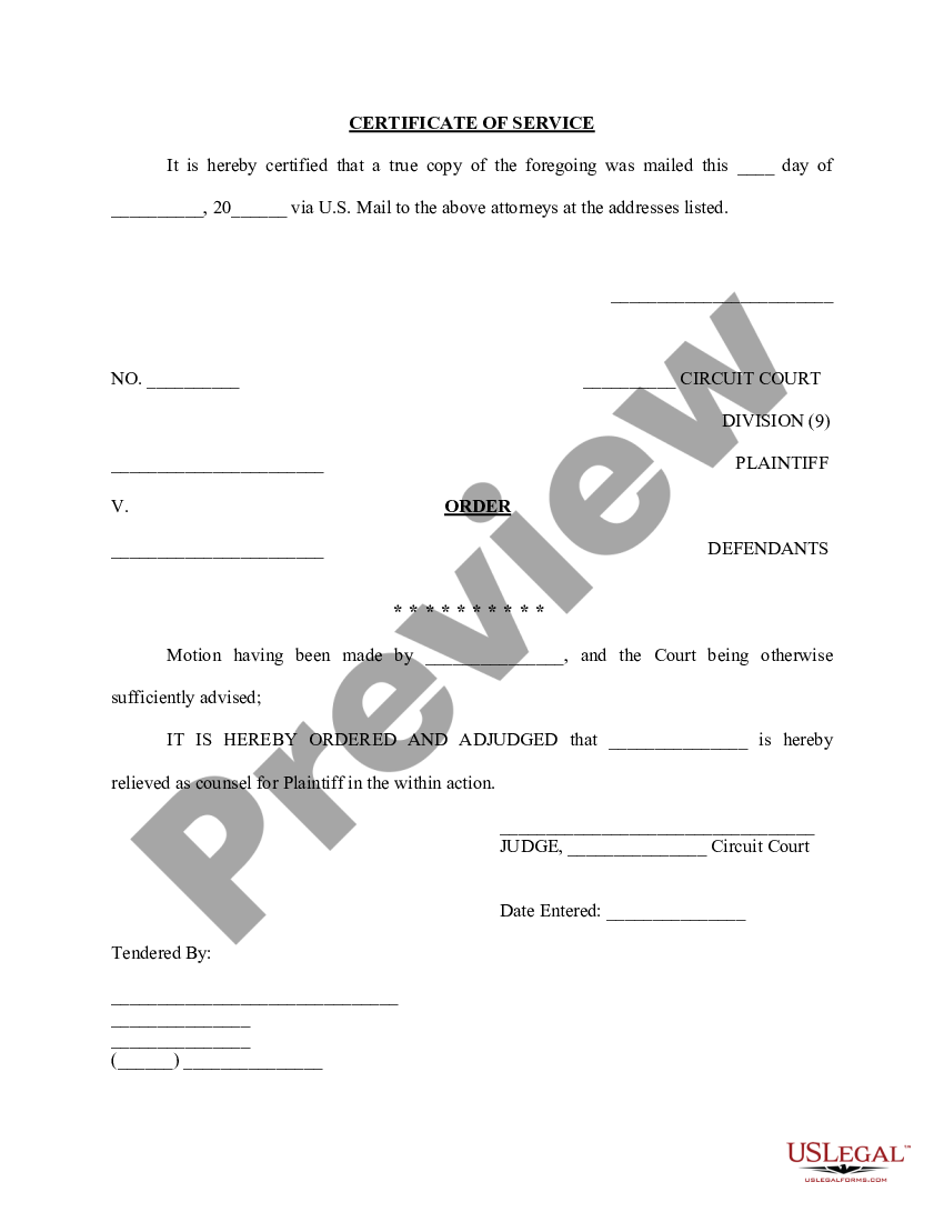 Motion To Withdraw As Counsel Form Us Legal Forms 6705