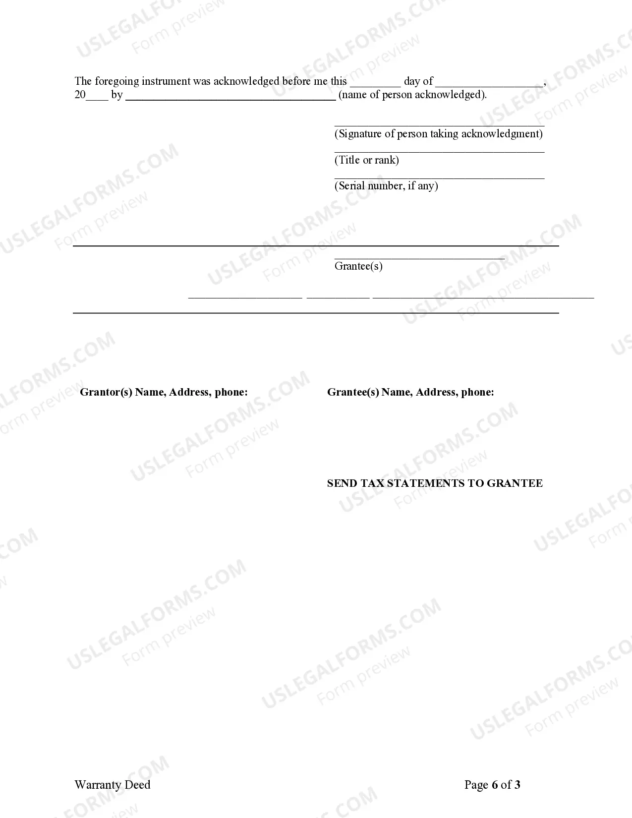 Preview Warranty Deed to Child Reserving a Life Estate in the Parents