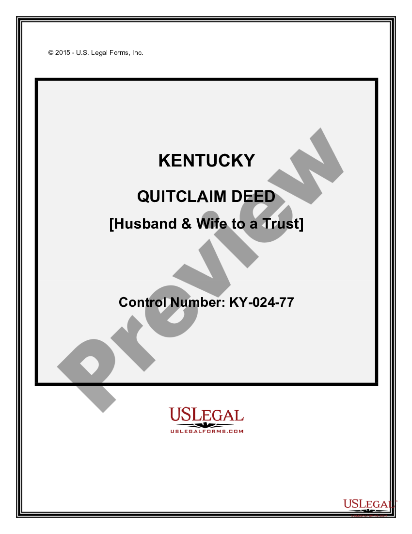 Kentucky Quitclaim Deed From Husband And Wife Two Individuals To A Trust Quitclaim Deed To 6253