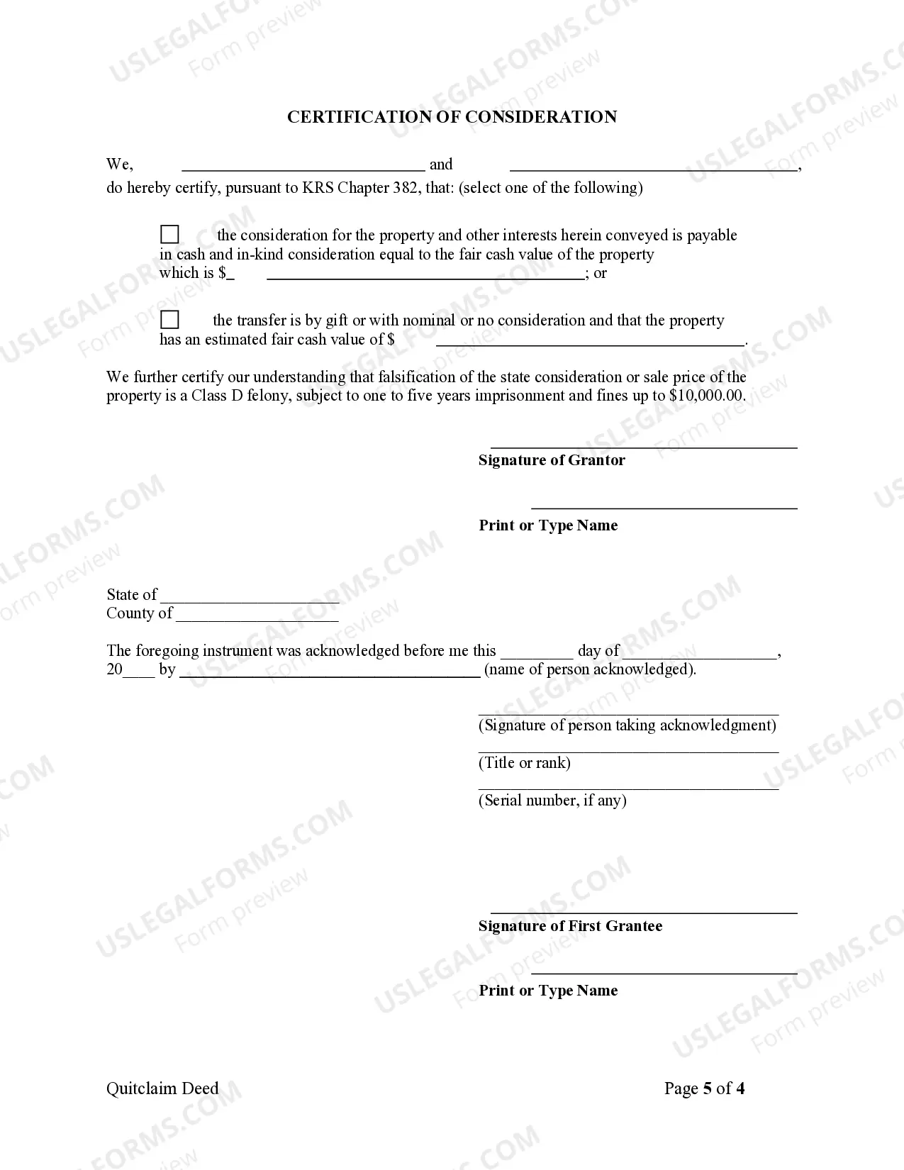 Preview Quitclaim Deed from Individual to Two Individuals