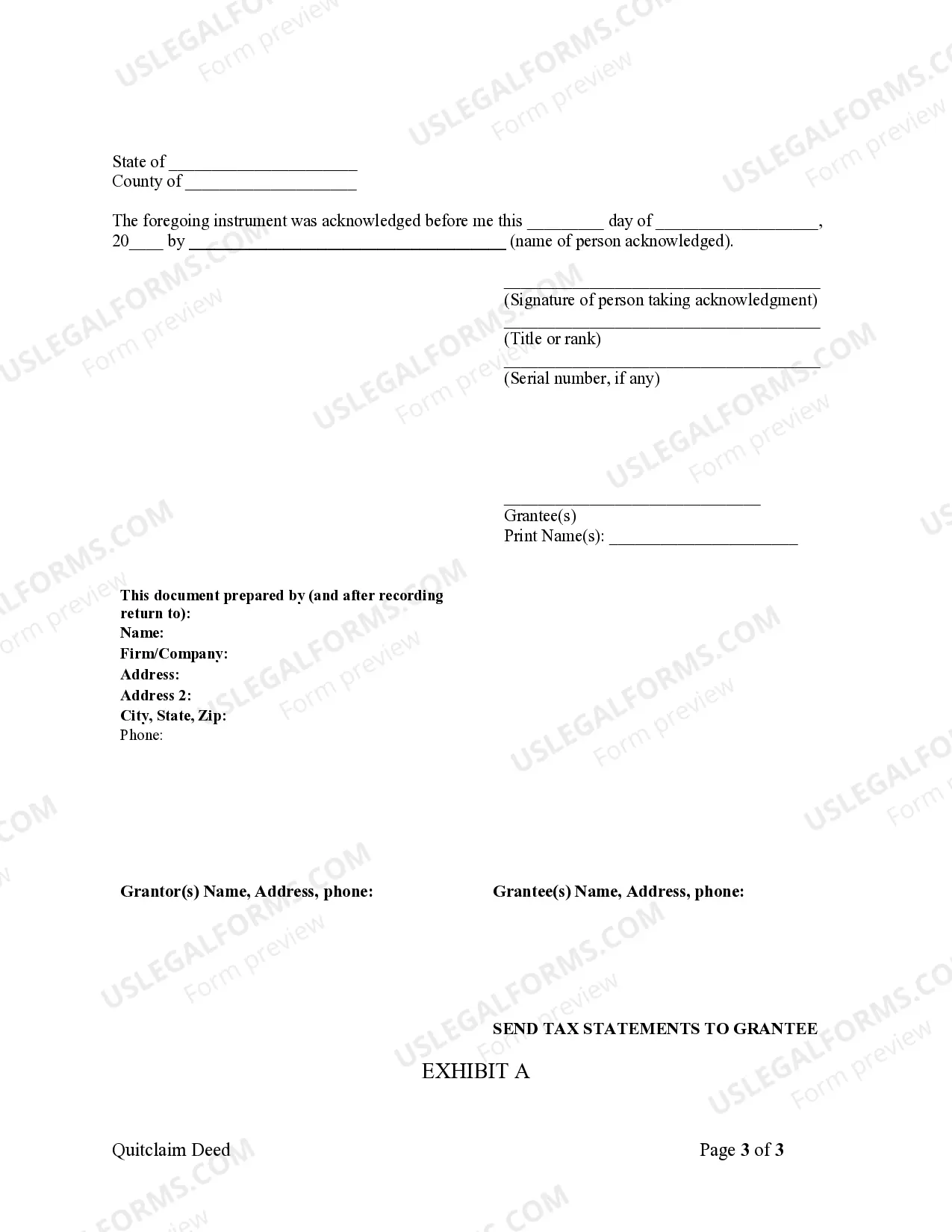 Preview Quitclaim Deed by Two Individuals to Husband and Wife