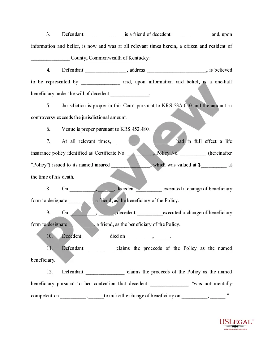 Get Complaint for Interpleader Preview Complaint for Interpleader