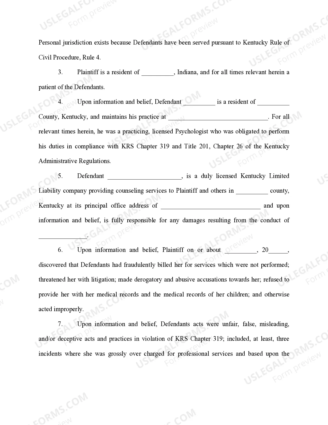 Preview Complaint - Fraud, Outrageous Conduct