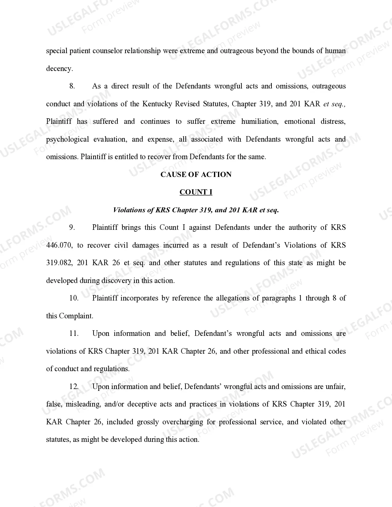 Preview Complaint - Fraud, Outrageous Conduct