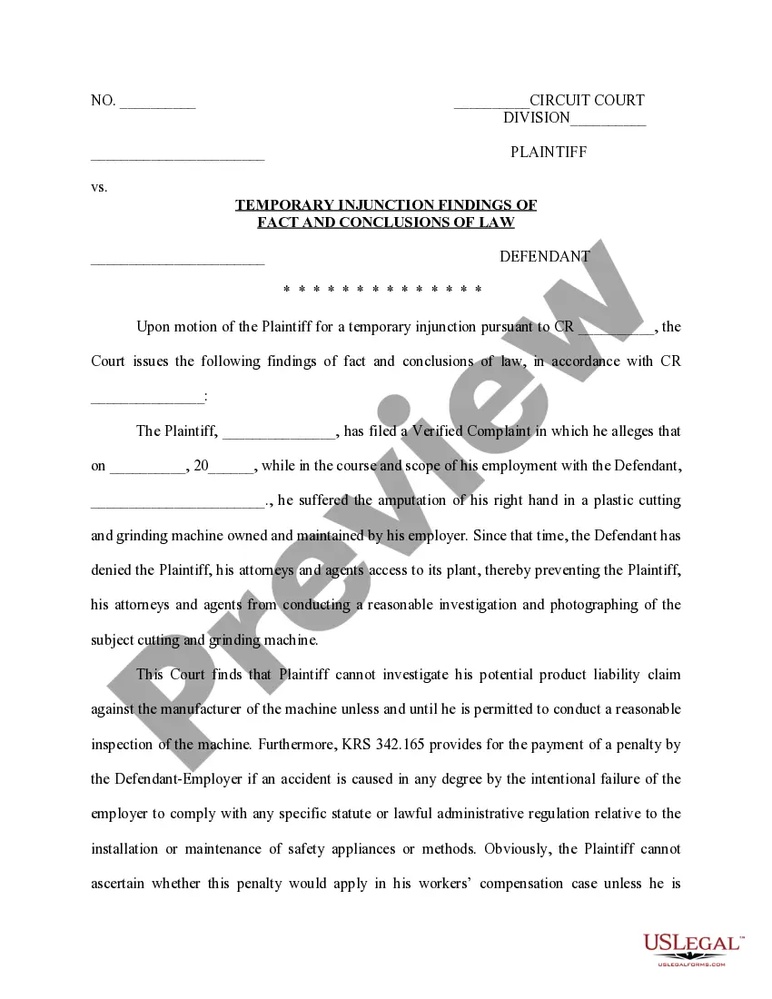 Preview Motion for Temporary Injunction