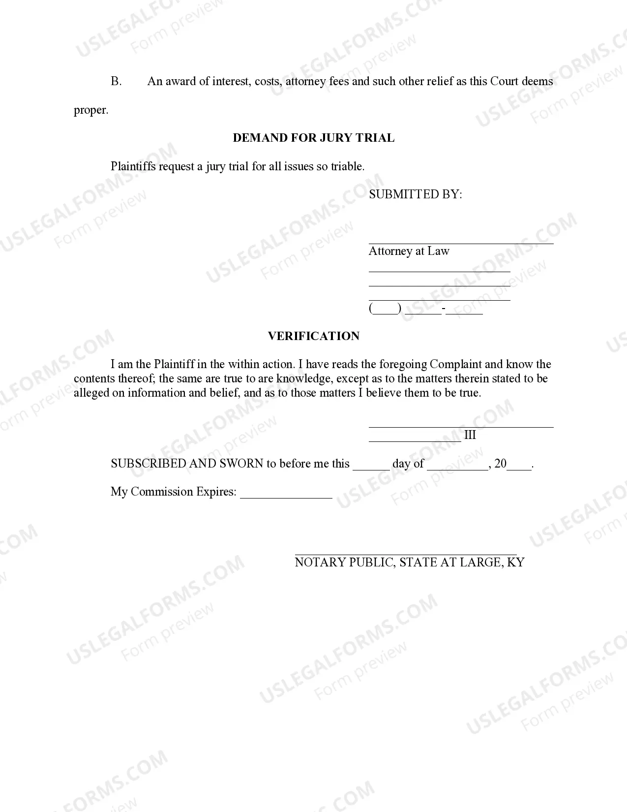 Preview Verified Complaint