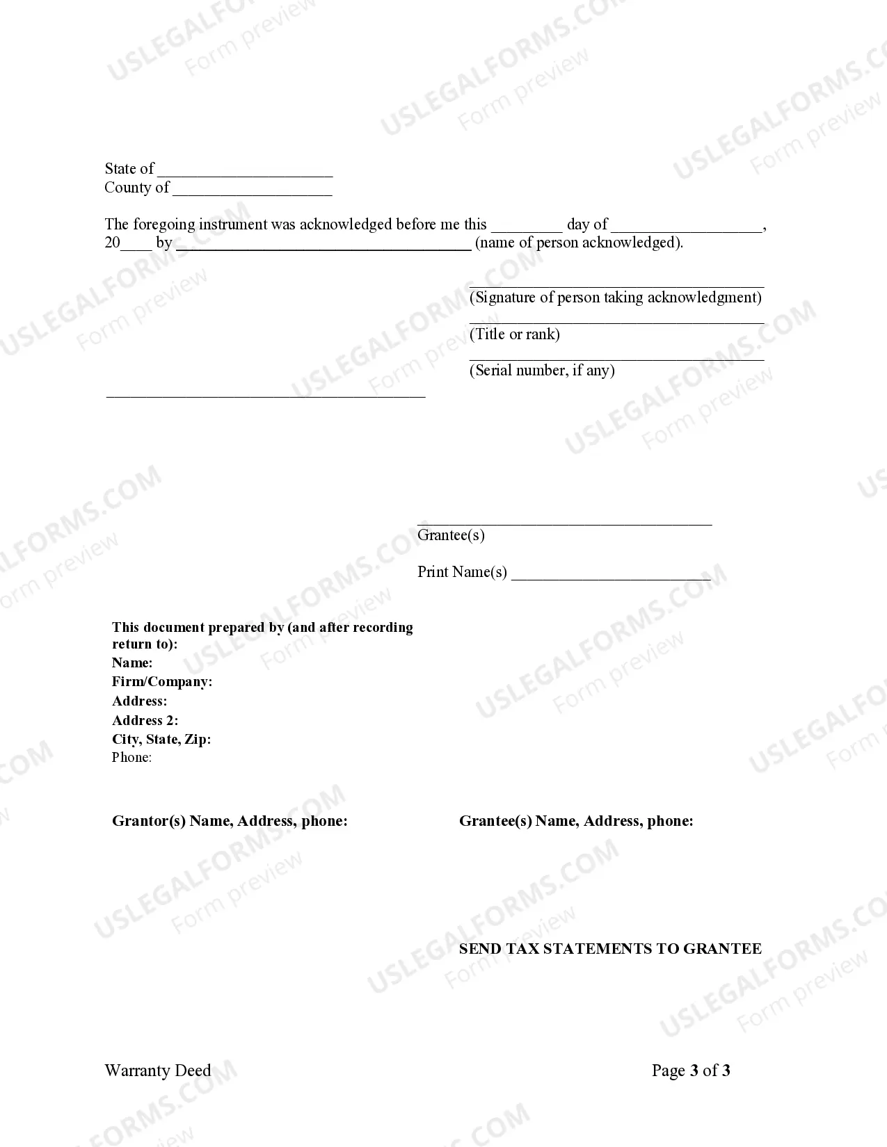 Preview Warranty Deed from two Individuals to Corporation