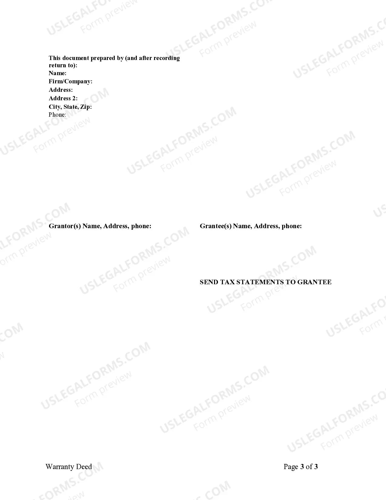 Preview Warranty Deed from Individual to Corporation