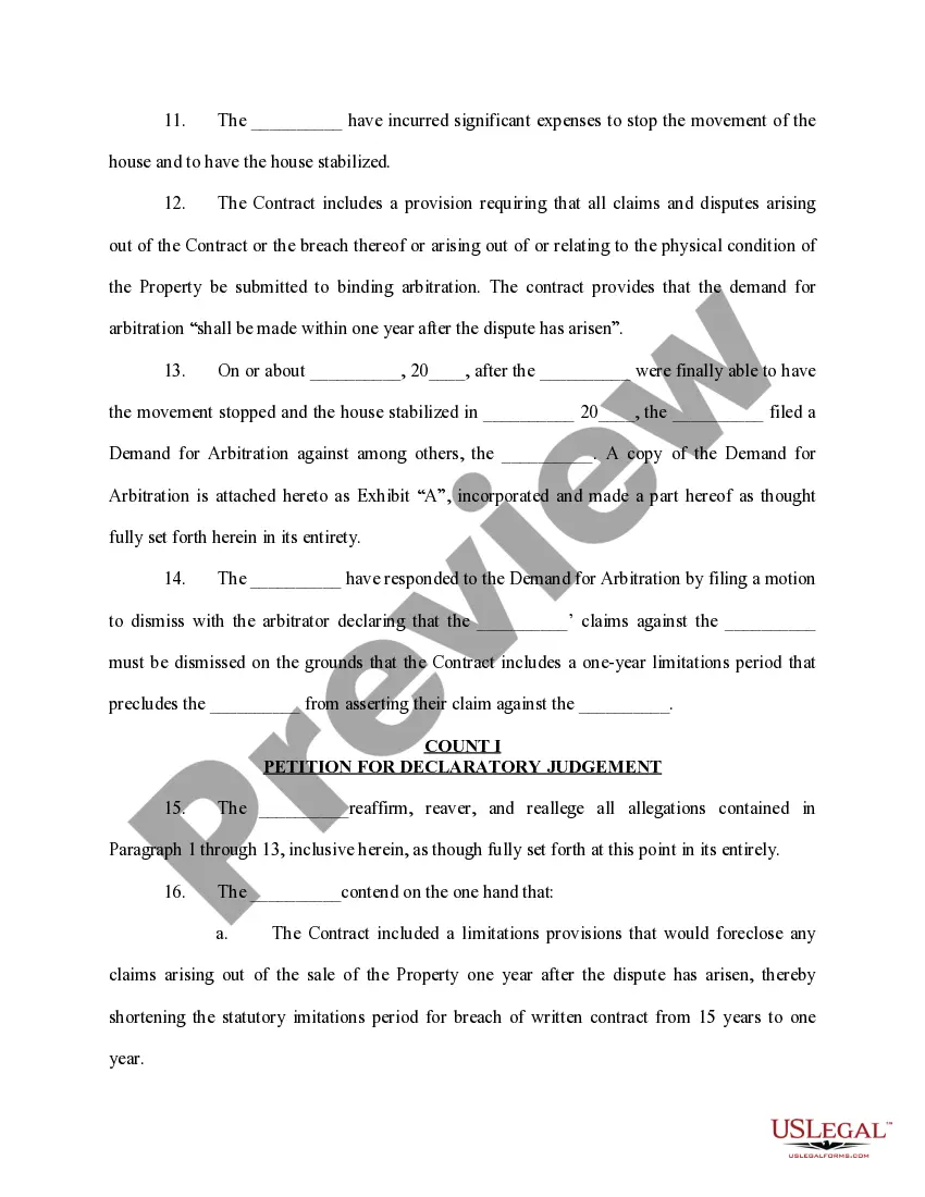 Preview Petition for Declaratory Relief and Complaint