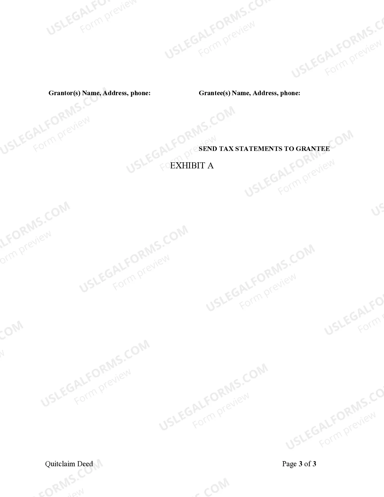 Preview Quitclaim Deed from Individual to LLC