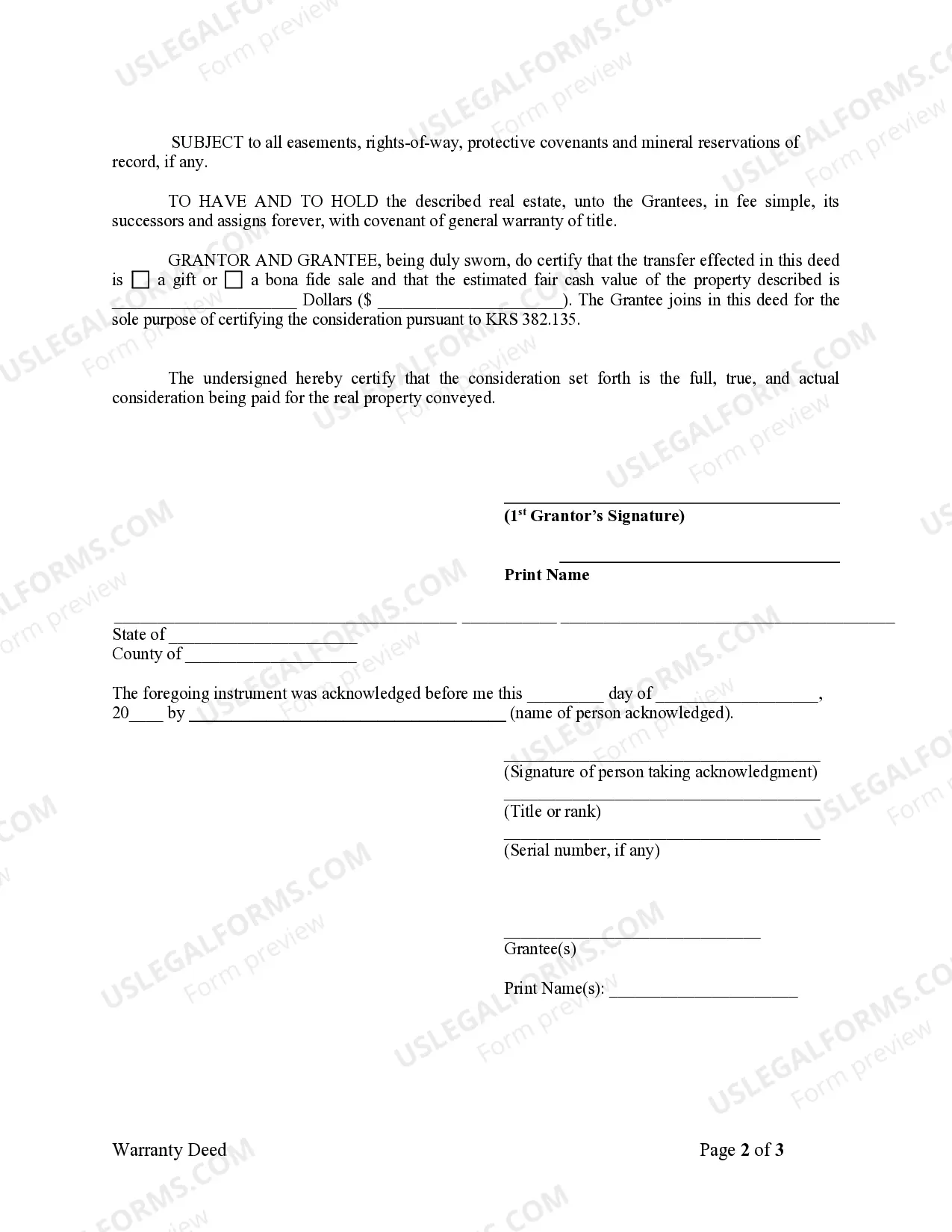 Preview Warranty Deed from Individual to LLC
