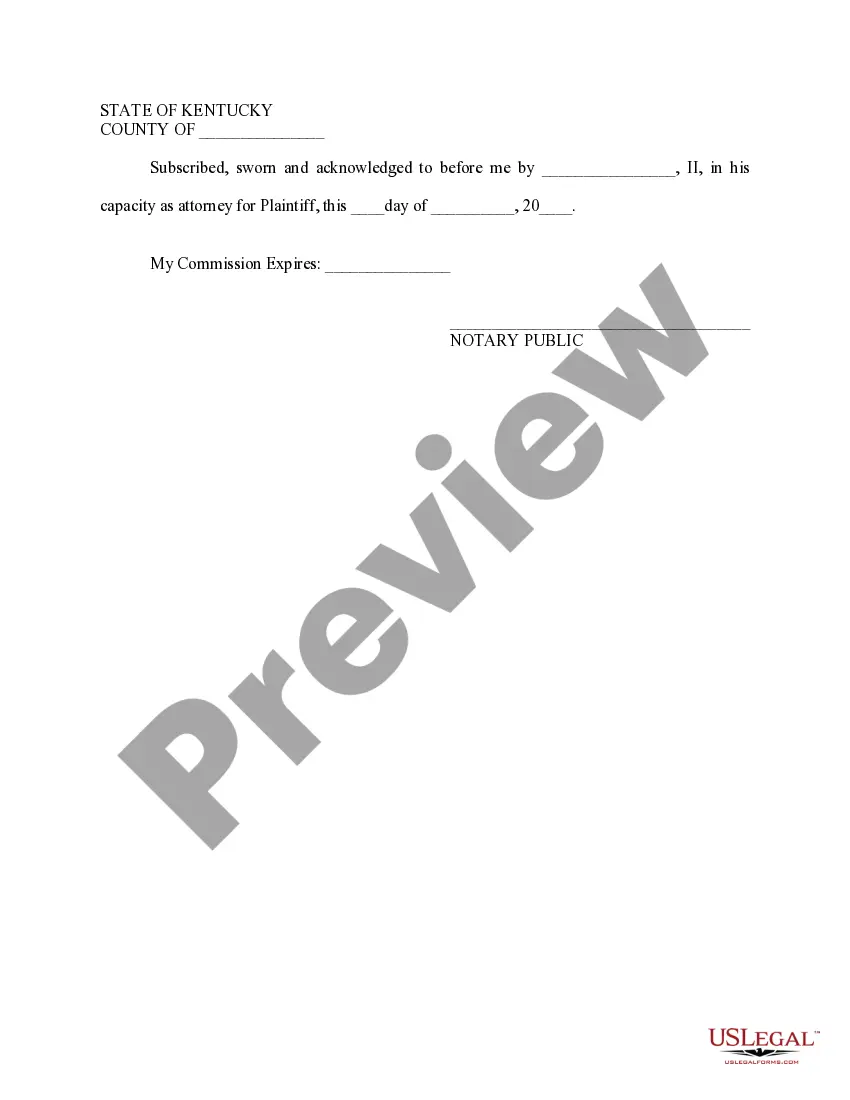 Preview Affidavit for Appointment of Warning Order Attorney
