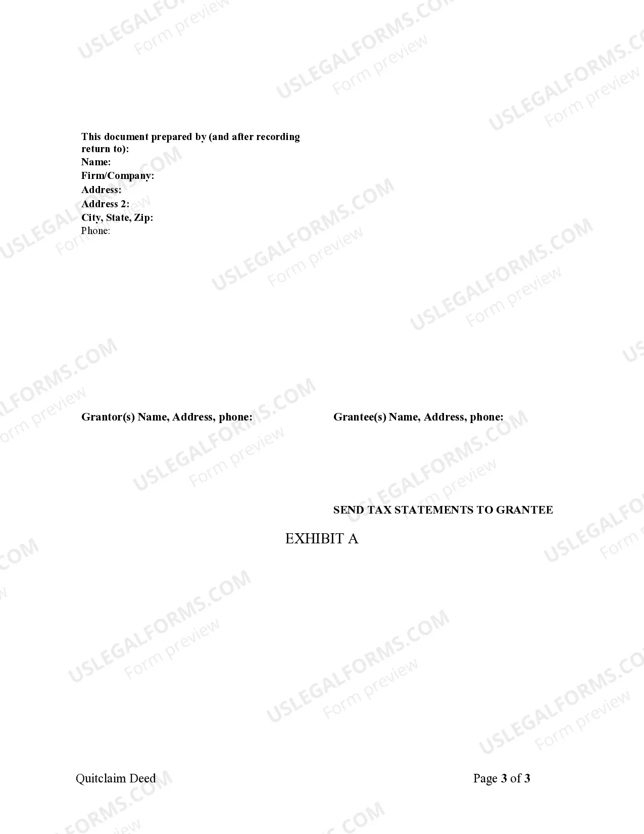 Preview Quitclaim Deed from Husband and Wife to Corporation