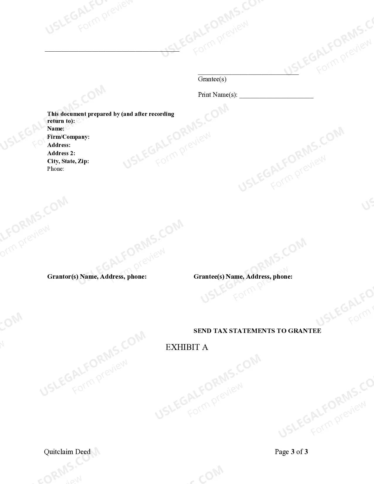 Preview Quitclaim Deed from Husband and Wife to LLC